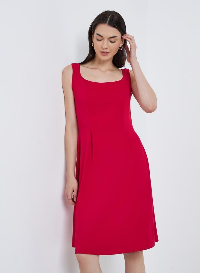 Take Two Women Red Sleeveless A-Line Mini Dress - Image 1
