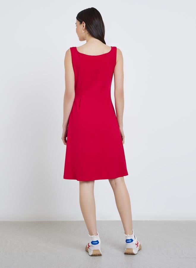 Take Two Women Red Sleeveless A-Line Mini Dress - Image 5