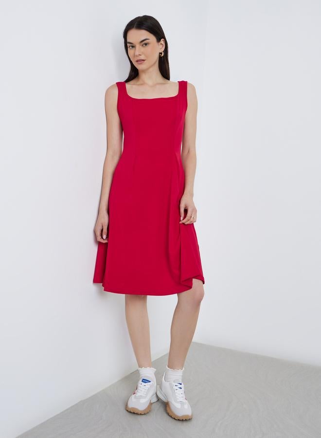 Take Two Women Red Sleeveless A-Line Mini Dress - Image 3