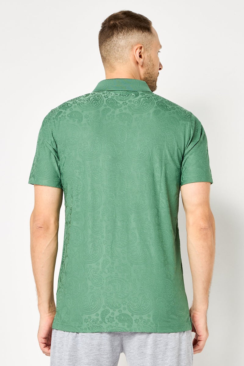 PUMA Men Sportswear Fit Short Sleeve Outdoor Polo, Green - Image 4