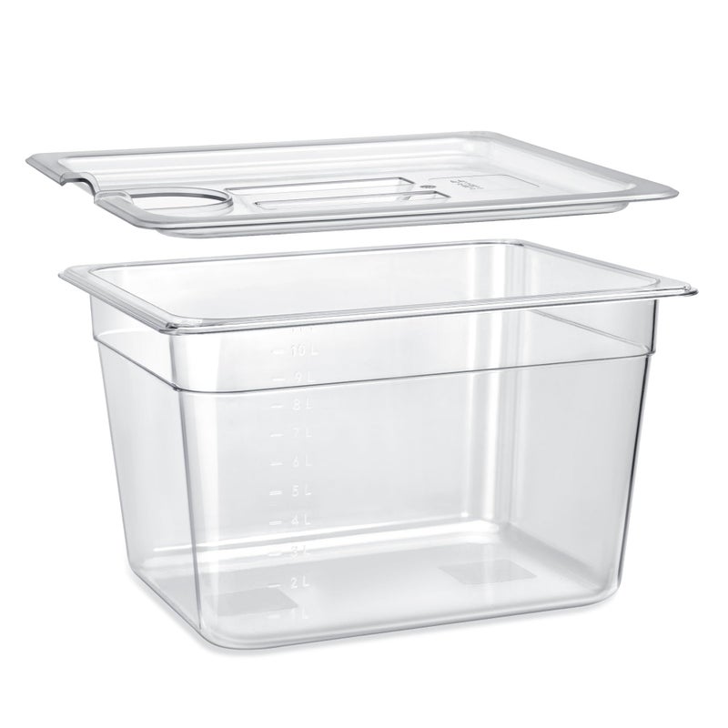 HOMENOTE Sous Vide Container 12 Quart With Lid,BPA Free Complete Accessories For Anova and Most Sous Vide Cookers,Anova Container Kit - Image 1
