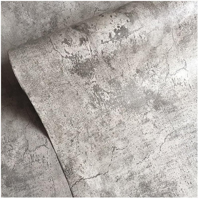 BAYYA Concrete Wallpaper Peel and Stick Grey Cement Contact Paper Industrial Style Self Adhesive Waterproof Removable Decorative Wall Covering Vinyl Film Furniture Stickers for Floor Wall Cabinets - Image 2
