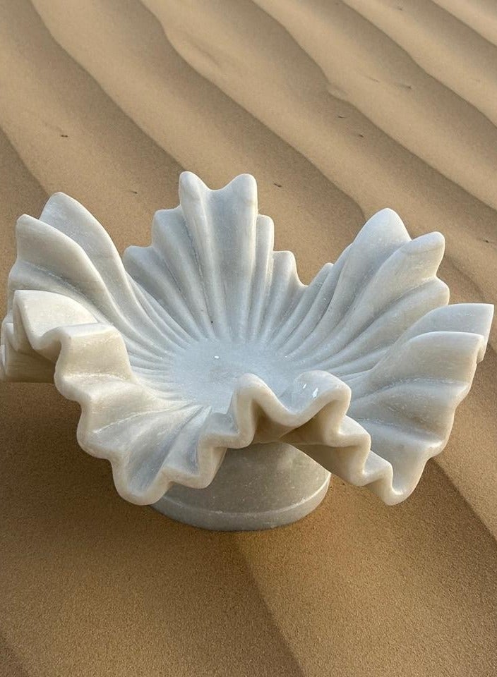 Tohfa Luxe TohfaLuxe Eira Carved Marble Decorative Centerpiece with Base  - Image 1