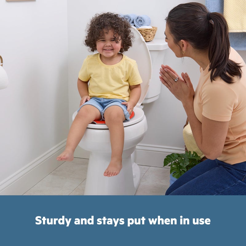 Bright Starts Disney Baby Cars Lightning McQueen Flip & Sit Potty Training Seat, Attaches to Toilet Securely, Space Saving Design Fits Most Toilets, Easy to Clean - Image 4