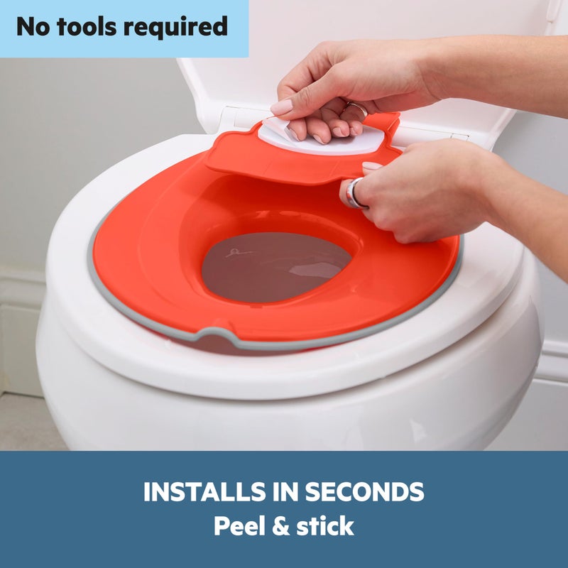 Bright Starts Disney Baby Cars Lightning McQueen Flip & Sit Potty Training Seat, Attaches to Toilet Securely, Space Saving Design Fits Most Toilets, Easy to Clean - Image 2