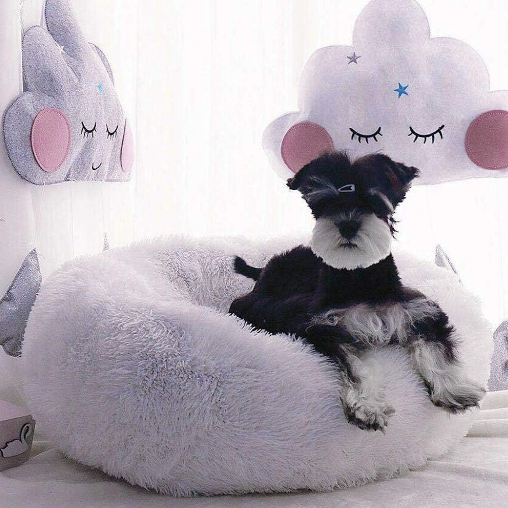 Dog Bed Cat Bed Cushion Bed Faux Fur Self-Warming Cat and Dog Bed Cushion Small Medium Large Dog Kennels for Joint-Relief and Improved Sleep - Machine Washable, Waterproof Bottom