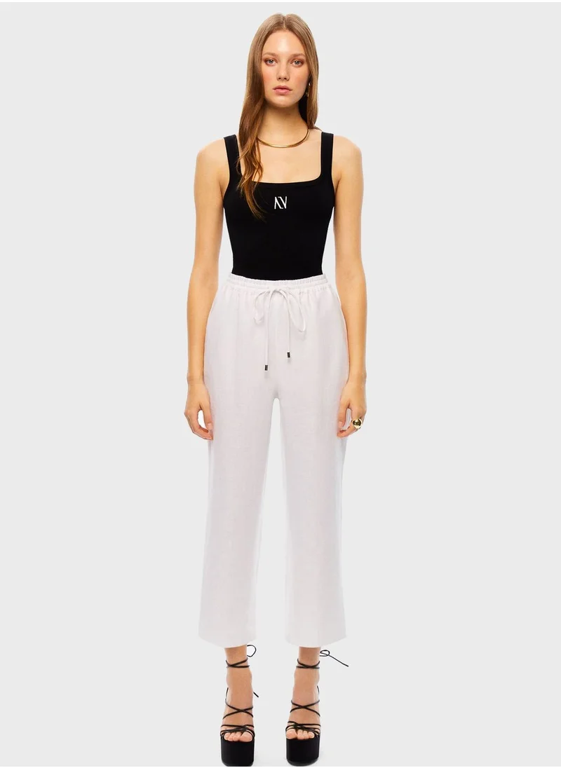 Nocturne Wide Leg Linen Pants