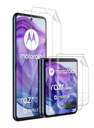 4 Pack Screen Protector for Motorola Razr 50 Ultra 5G (2 Pcs Front + 2  Outer), HD Transparent , 9H Hardness Anti-Scratch Tempered Glass Film - pzsku/Z4305306956231AD4CC30Z/45/_/1724230472/724078b5-77d0-434c-a08f-0f5fc1b590be