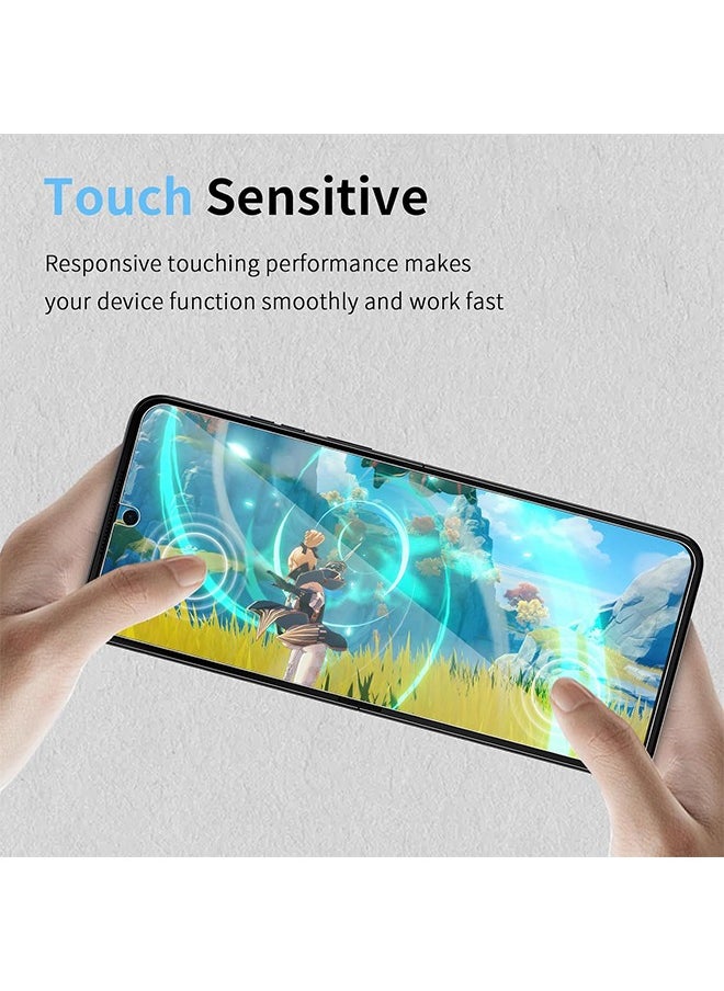 4 Pack Screen Protector for Motorola Razr 50 Ultra 5G (2 Pcs Front + 2  Outer), HD Transparent , 9H Hardness Anti-Scratch Tempered Glass Film