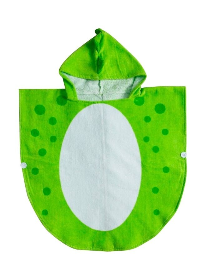 NIBEMINENT Cartoon Animal Shape Bath Towel Green/White 115X60cm - Image 1