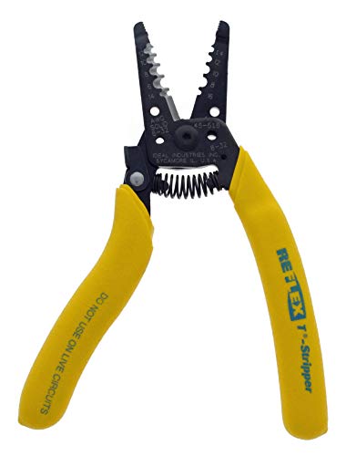 IDEAL Electrical 45618 Reflex Super TStripper 8116 AWG Yellow Wire Stripper Plier Nose Slide Lock Textured Grips