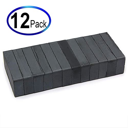 CMS Magnetics® Ceramic Magnet 1 7/8" x 7/8" x 3/8" Rectangular Magnets, Package of 12 Ceramic 8 Hard Ferrite Magnets - Image 2