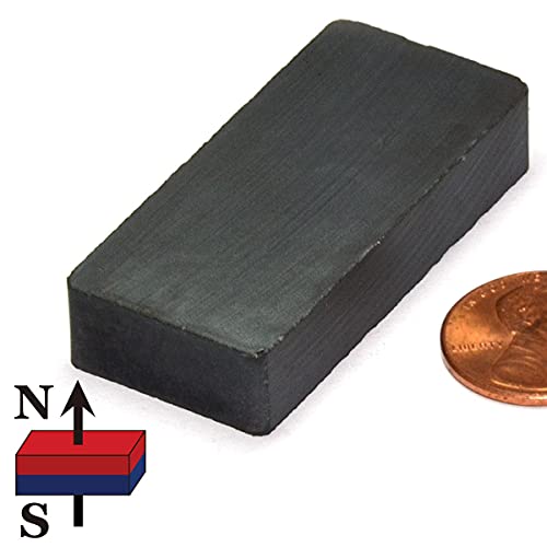 CMS Magnetics® Ceramic Magnet 1 7/8" x 7/8" x 3/8" Rectangular Magnets, Package of 12 Ceramic 8 Hard Ferrite Magnets - Image 3