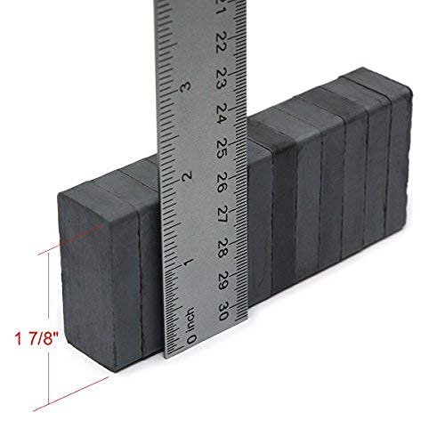 CMS Magnetics® Ceramic Magnet 1 7/8" x 7/8" x 3/8" Rectangular Magnets, Package of 12 Ceramic 8 Hard Ferrite Magnets - Image 4