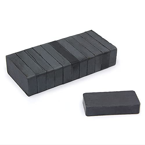 CMS Magnetics® Ceramic Magnet 1 7/8" x 7/8" x 3/8" Rectangular Magnets, Package of 12 Ceramic 8 Hard Ferrite Magnets - Image 1