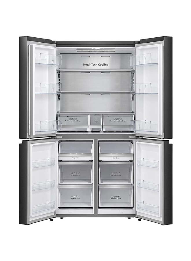 Gorenje Freestanding 4 Doors Refrigerator with Water and Ice Dispencer NRM9181SBI black - Image 2