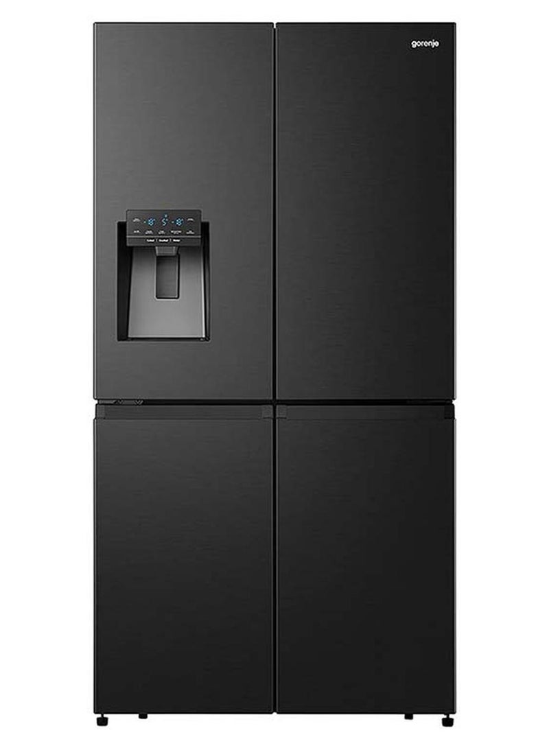Gorenje Freestanding 4 Doors Refrigerator with Water and Ice Dispencer NRM9181SBI black - Image 1