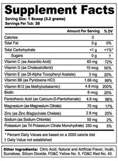 G Fuel G Fuel Sonic's Peach Rings Electrolytes Powder, Water Mix for Hydration, Energy and Focus, Sugar Free, Zero Caffeine Supplement with Essential Minerals, Peach Rings Flavor, 3.4 oz (30 Servings)  - Image 3