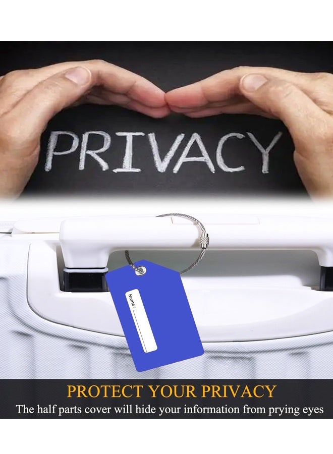 6 حزمة السيليكون علامات الأمتعة للحقائب لتحديد الأمتعة بسرعة حقيبة اليد حقائب السفر (أزرق) - Image 3