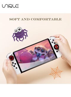 Unique 4Pcs for Nintendo Switch Thumb Grips Cute Cartoon Anime Design 3D Silicone Joystick Caps Joycon Controller Button Covers for Nintendo Switch/OLED/Switch Lite for Boys Girls Kids Teens（Spider）  - Image 3