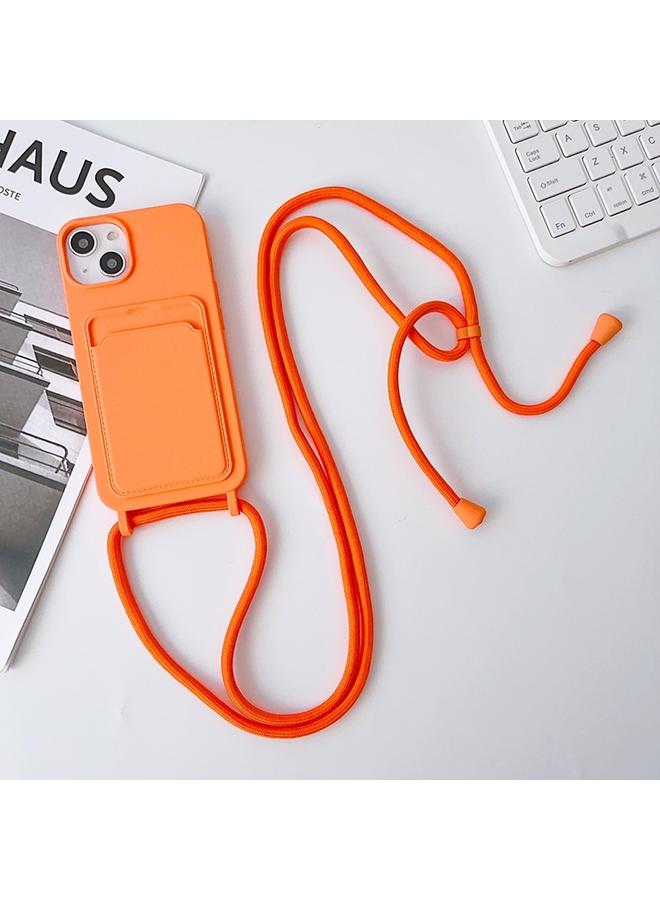 اس-توب جراب هاتف iPhone 15 Plus مزود بحبل كروس بودي وحامل بطاقات مرن من السيليكون - Image 1