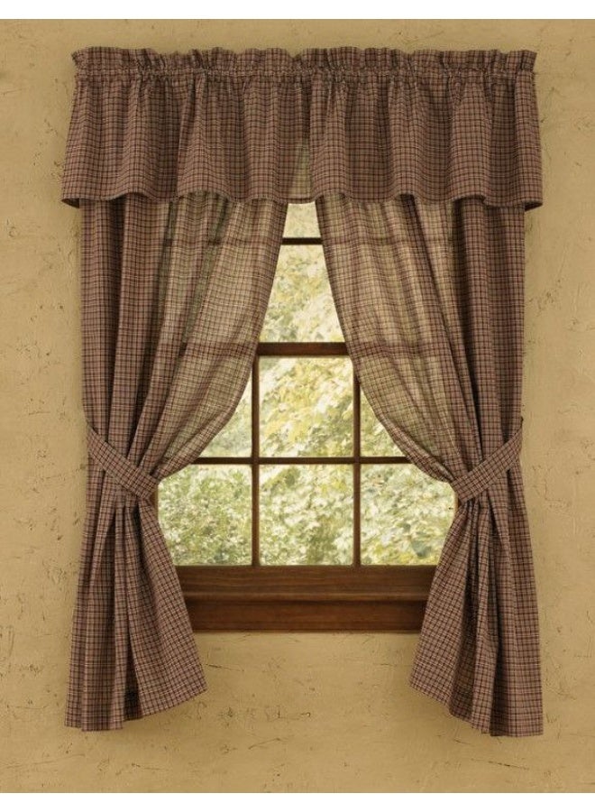 This kitchen or bathroom window curtain is the easiest to make, with the best and most beautiful material. It's one meter wide and one meter high, and it comes with rings.has a tieback to give you a bow look.