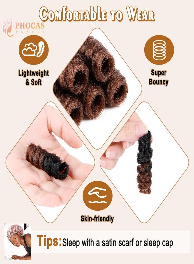 PHOCAS HairPhocas 5 Packs Synthetic Saiany Curly Crochet Hair 10 inch 20roots/pack for Crochet Braids Hair(Black to Brown) - Image 5