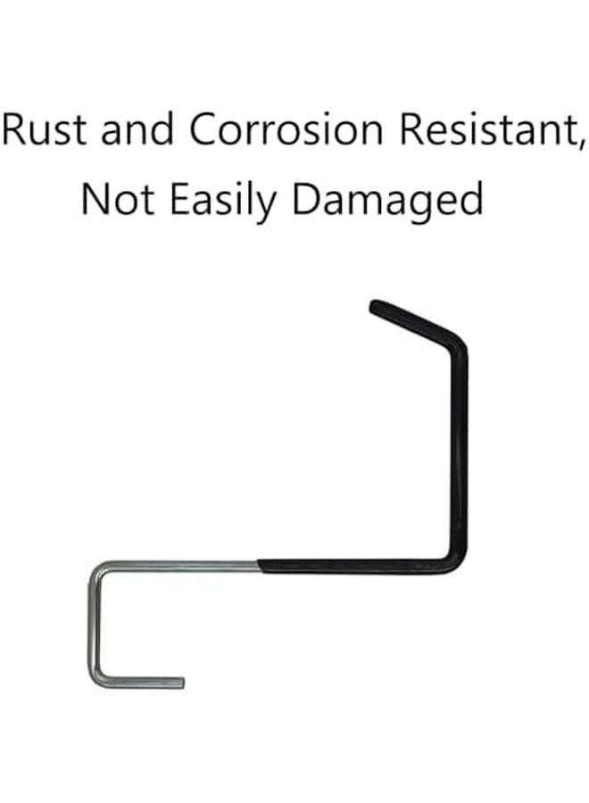 برتقالي ثقيل متين لتعليق العوارض الخشبية من الصلب الكربوني 6 قطع خطاف دراجة على شكل حرف Z سعة 65 رطلاً - Image 5