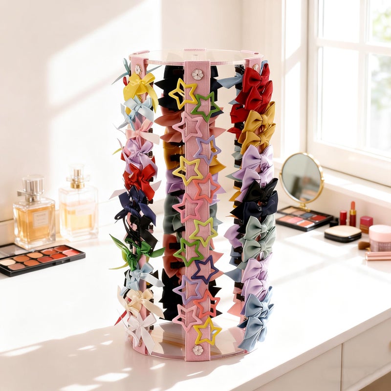 QUPIVA Bow Organizer for Girls - Large Capacity Hair Clip Organizer, Effortless Hair Bow Holder for Home Dresser, Perfect for Gifting, Essential Storage Solution for Girls - Image 2