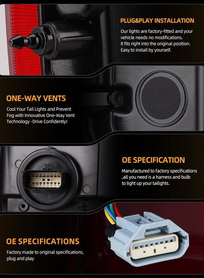 OKLPF LED Tail Light Compatible With Blind Spot With 2015 2016 2017 Ford F150 F-150,Replace HL3Z13404D,Rear Brake Lamp Signal Assembly,Included Bulbs and Harness,Right Passenger Side Taillight - Image 5