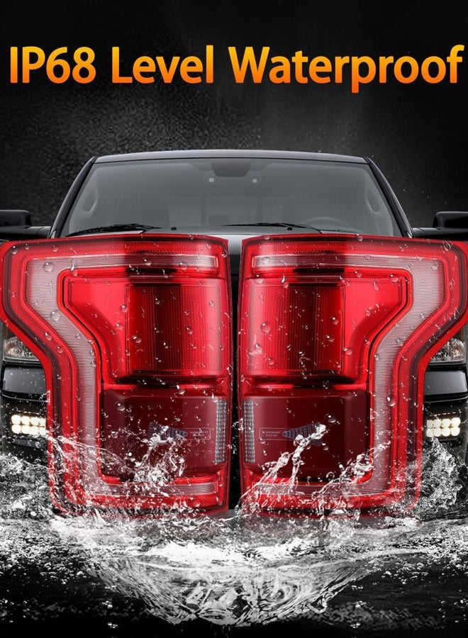 OKLPF LED Tail Light Compatible With Blind Spot With 2015 2016 2017 Ford F150 F-150,Replace HL3Z13404D,Rear Brake Lamp Signal Assembly,Included Bulbs and Harness,Right Passenger Side Taillight - Image 4