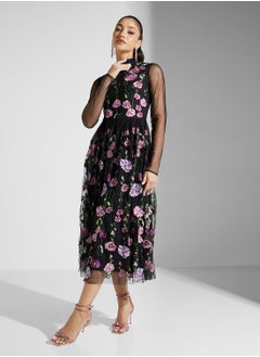 Frock and Frill Embellished Knee Lenth Dress  - Image 4