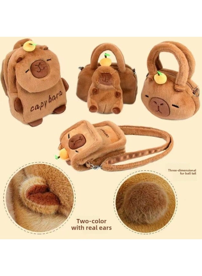 Kapibala Shoulder Bag Capybara Plush Doll Shoulder Bag Crossbody Bag Ugly Cute Capybara Mobile Phone Bag Wholesale-Colour:Capibala Shoulder Bag-High:27*22*11cm  - Image 2