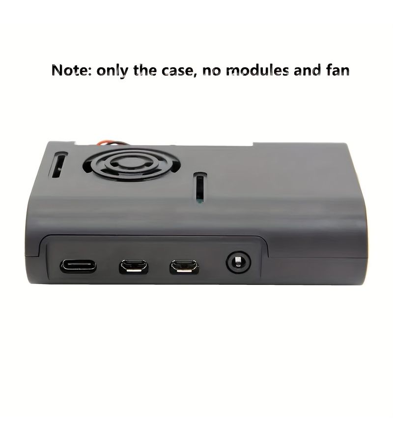Black Clear Acrylic Case For Raspberry Pi 4B Scratch Resistant Air Cooled Heat Dissipation - Image 3