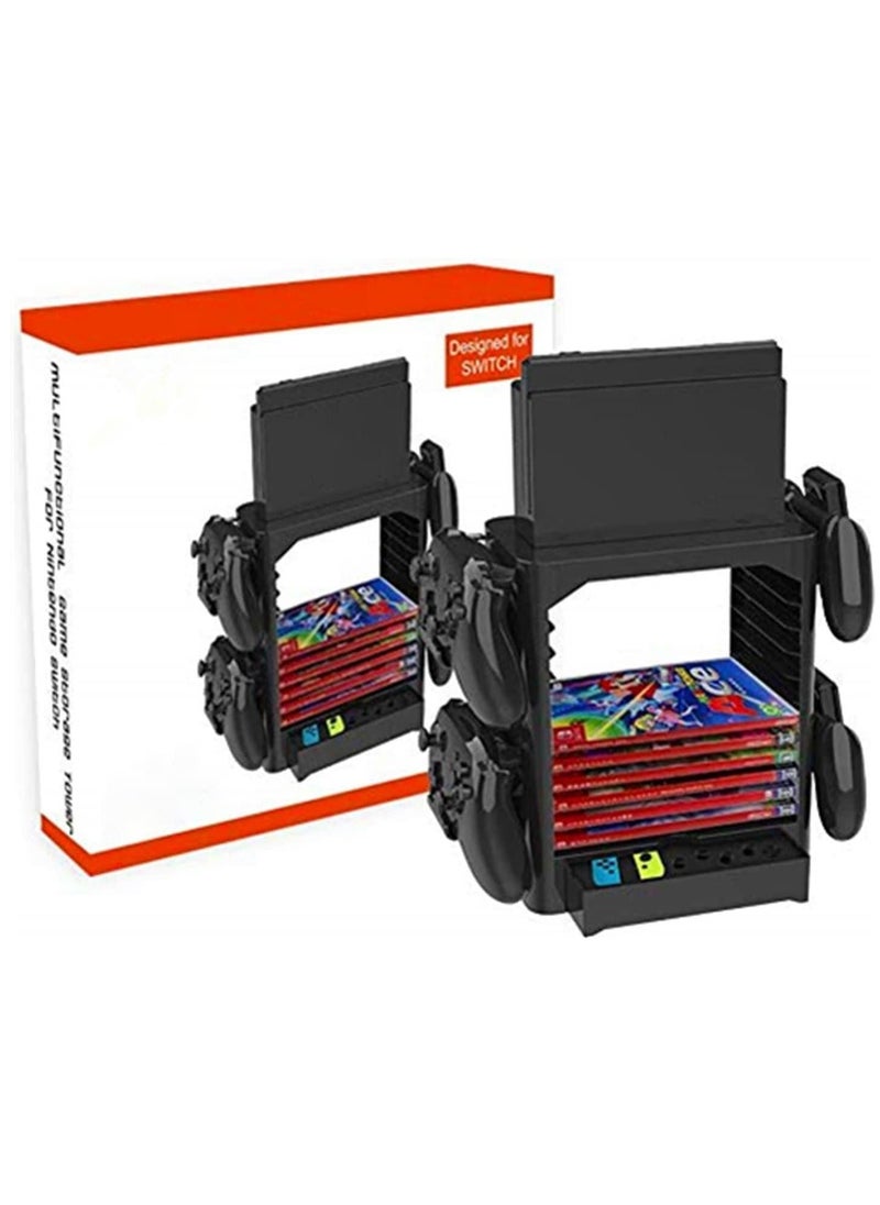 Excefore - Multi-Function Storage Bracket for Switch,Tower Holder Stand Shelf Switch Game Disc Card Console Host Controller Accessories - Image 1