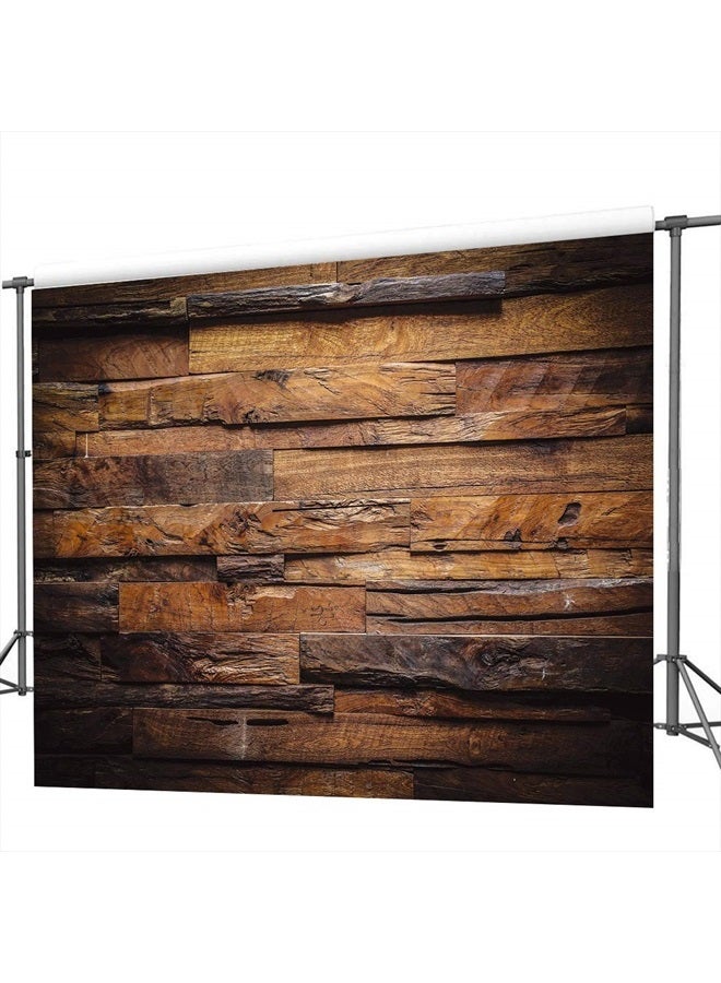 CYLYH 10x10ft Brown Wood 3D Backdrops Brown Wood Backdrops for Picture Background Customized Vintage Vinyl Photo Background D104 - Image 2