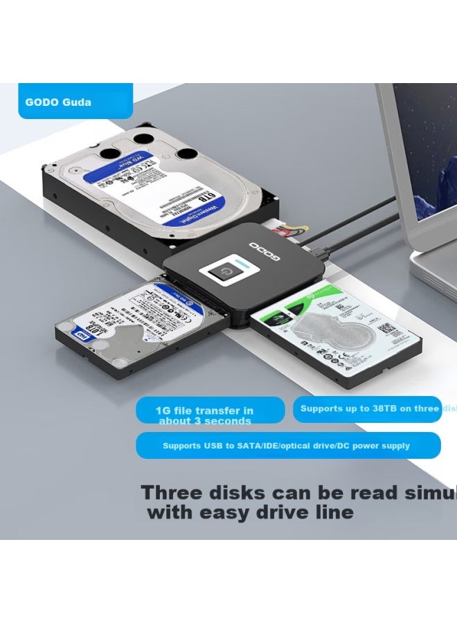 Godo o Mechanical Hard Drive Converter, Portable Sata Easy Drive Cable, 3.5-inch Ide To Usb 3.0, Suitable For Desktop And Laptop Computers, External Expansion For Old-style Solid State Hard Drive Enclosure - Image 1
