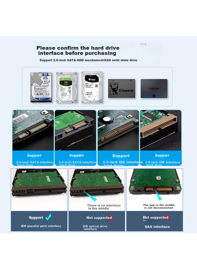Godo o Mechanical Hard Drive Converter, Portable Sata Easy Drive Cable, 3.5-inch Ide To Usb 3.0, Suitable For Desktop And Laptop Computers, External Expansion For Old-style Solid State Hard Drive Enclosure - Image 3