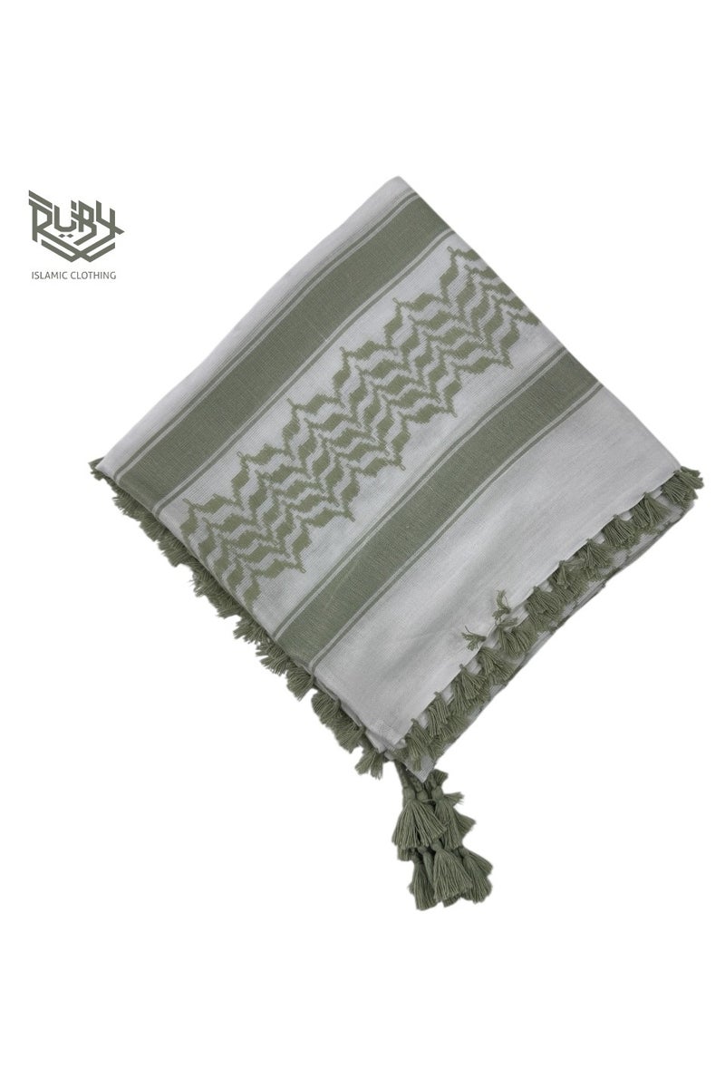 روبي للملابس الإسلامية شال شماغ كوفية تقليدي للرجال | غطاء رأس ولف وجه لصحراء الشرق الأوسط | ملحق ثقافي عربي – متعدد الاستخدامات وخفيف الوزن - Image 3