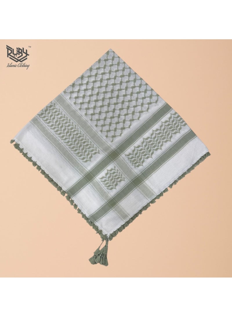 روبي للملابس الإسلامية شال شماغ كوفية تقليدي للرجال | غطاء رأس ولف وجه لصحراء الشرق الأوسط | ملحق ثقافي عربي – متعدد الاستخدامات وخفيف الوزن - Image 5