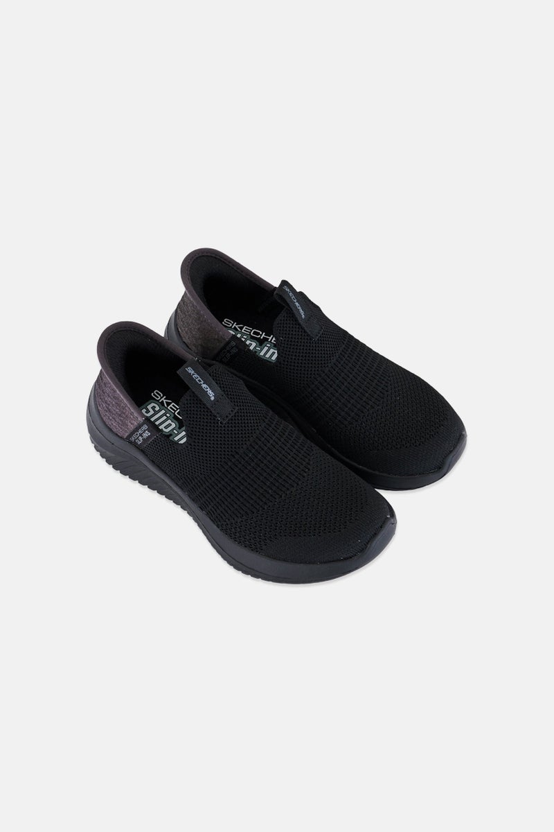 SKECHERS Toddlers Boy Ultra Flex 3,0 Smooth Step Slip On Shoes, Black - Image 2