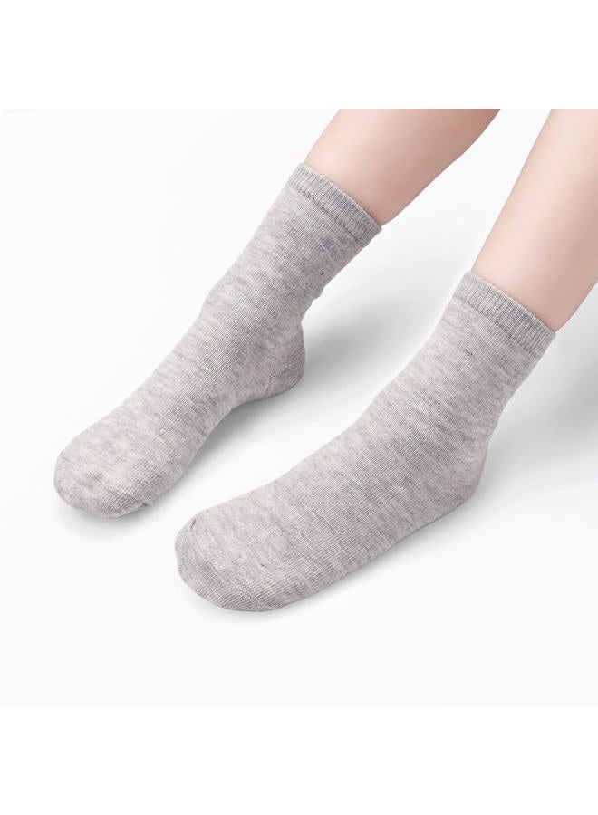 ZERULETS 15 Pairs Toddler Socks Kids Socks Boys Crew School Athletic Mid Calf Dress Socks for Boys Girls Children 1-14 Years(Black,4-7 Years) - Image 2