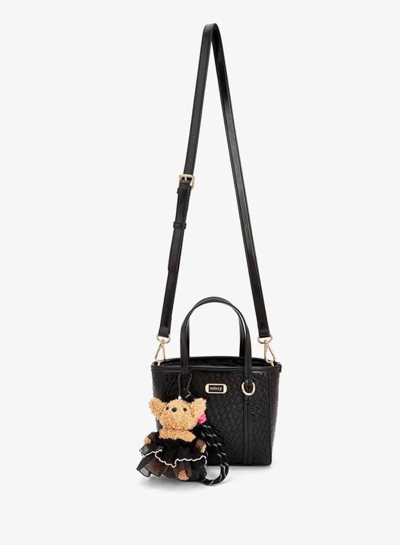 MISSY Tote With Waffle Embossing And Multiple Charms