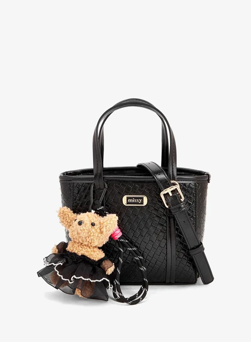 MISSY Tote With Waffle Embossing And Multiple Charms