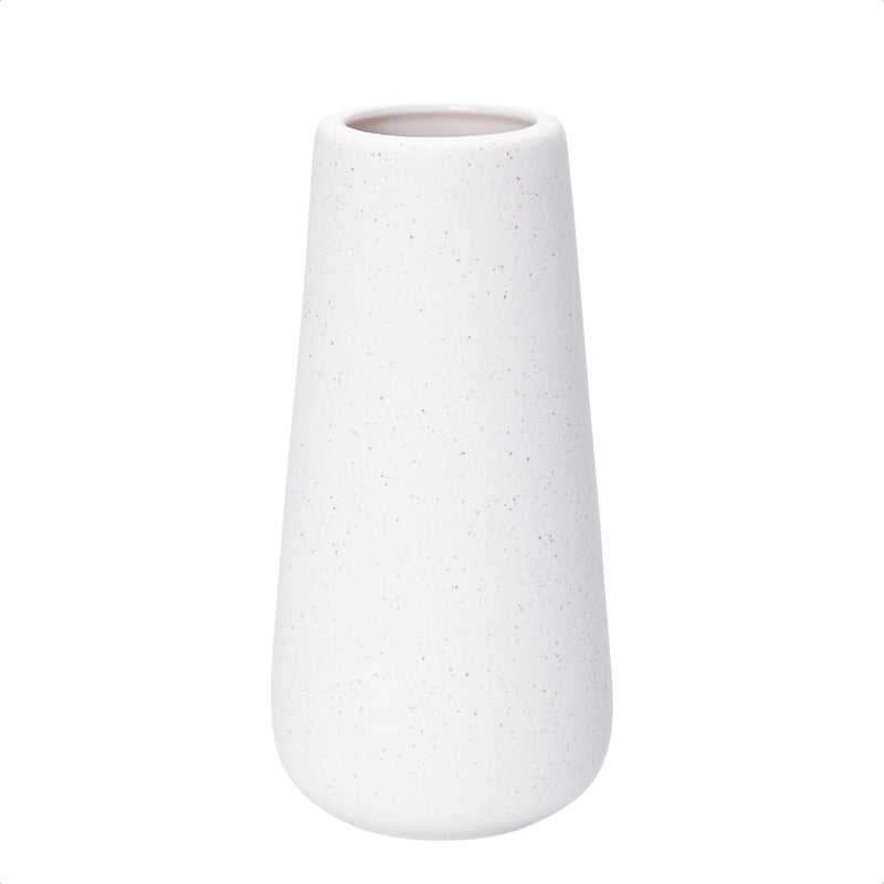Dvine Dev 8 Inch Ceramic Flower Vase Textured Finishing Minimalist Design for Kitchen Bedroom Living Room Centerpieces Office Speckled Porcelain VSXHG1