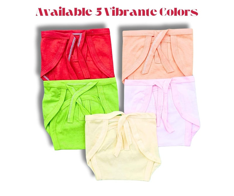 Sunuo Washable Reusable Multicolor Hosiery Cotton Nappies, Langot for Newborn Baby (0-6 Months), Pack of 10, Soft, Breathable, Eco-Friendly - Image 3