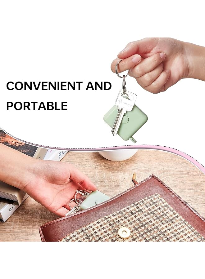 إيروريكس شريط قياس قابل للسحب 4 عبوات + مسطرة خياطة من القماش الناعم لقياس الجسم وفقدان الوزن والحياكة القماشية والحرف اليدوية 60 بوصة 1.5 متر شريط قياس مزدوج الجوانب بزر ضغط صغير - Image 4