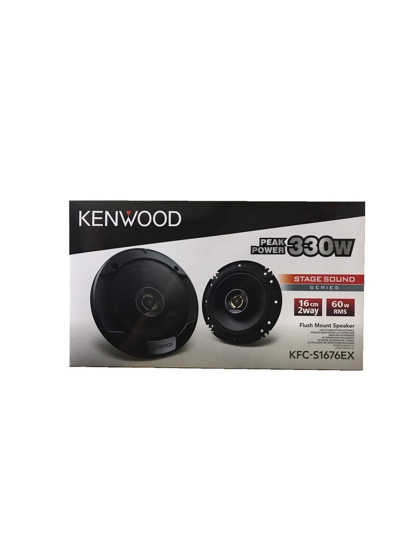 KENWOOD Original KFC-S1676EX 330W RMS 60W 2 Ohm 4" 6-Way 80Hz 22kHz 16cm Round Speaker Set - Image 2