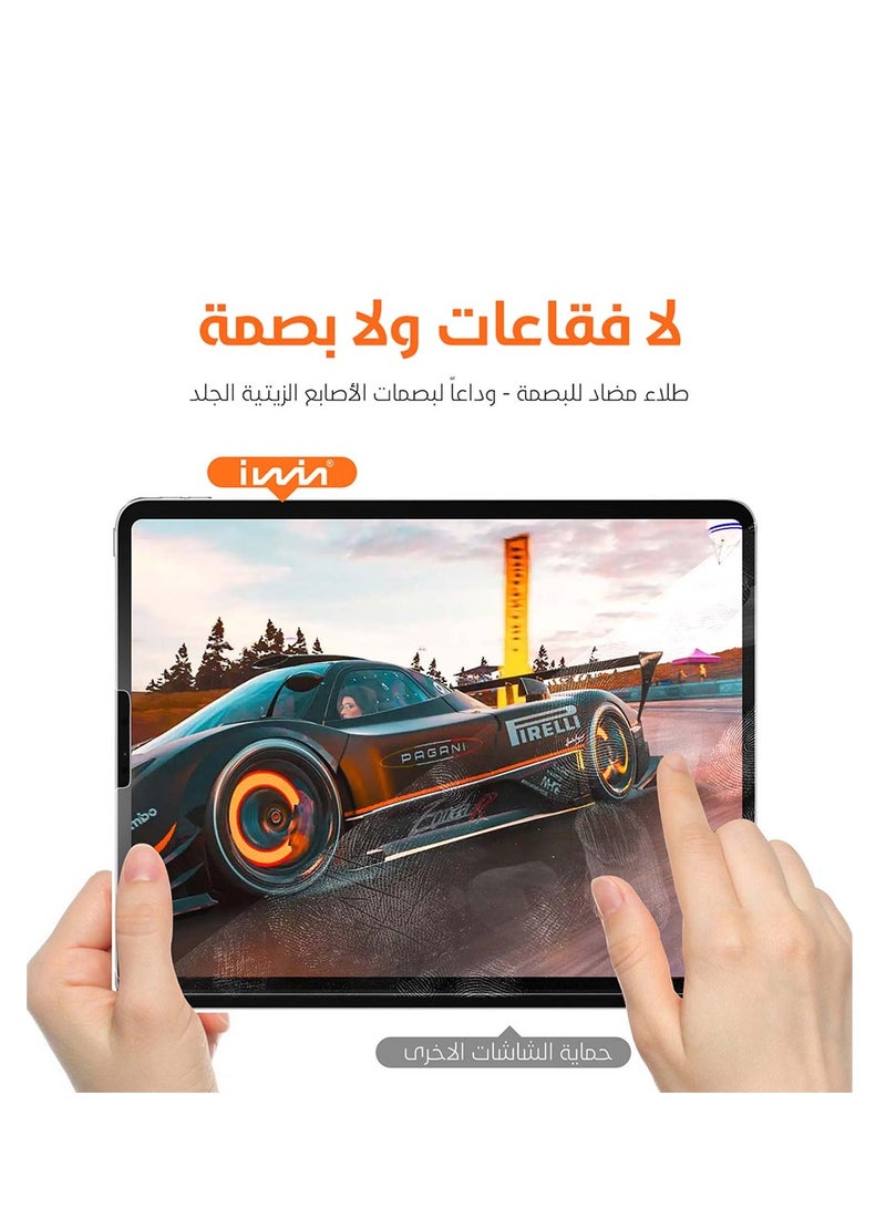 اي ون حماية شاشة اي وين بميزة التركيب الذاتي لأجهزة  ايباد الجيل العاشر 10.9 انش 2022- شفاف - Image 5