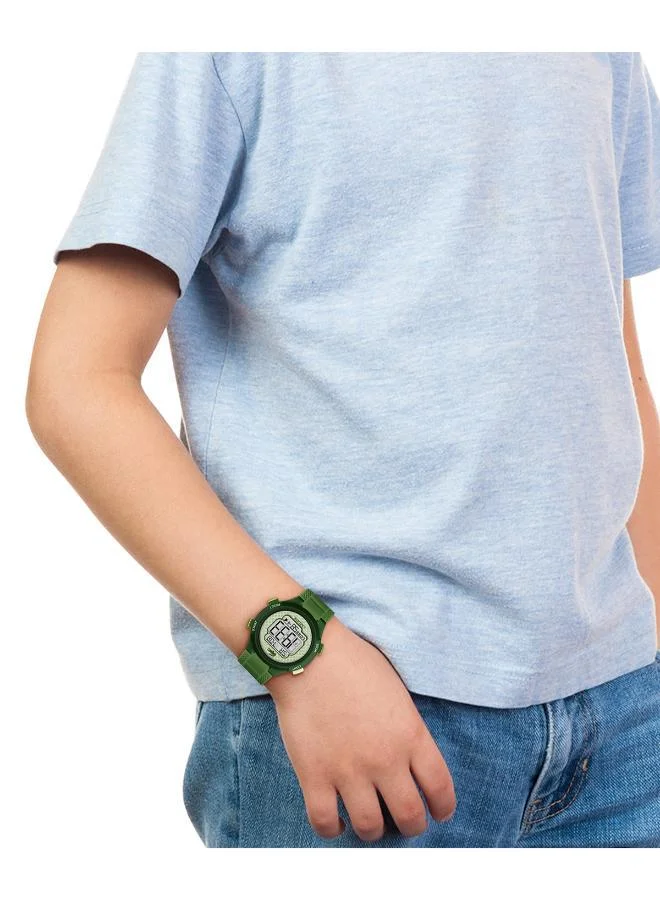 Lacoste Stainless Steel & Green TR90 Quartz Digi Watch